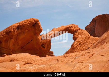 La Vallée de Feu, arche naturelle. Banque D'Images