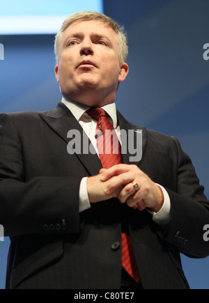 MARK PRISK MP BUSINESS & ENTERPRISE Ministre 03 octobre 2011 ANGLETERRE Manchester MANCHESTER CENTRAL Banque D'Images