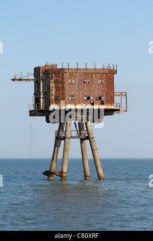 Une guerre abandonnées à l'exploitation des sables bitumineux de Fort Rouge dans l'estuaire de la Tamise. Banque D'Images