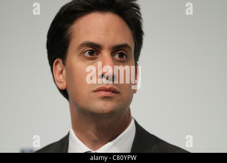 ED MILIBAND, LEADER DU PARTI MP 25 septembre 2011, L'AAC LIVERPOOL ANGLETERRE Banque D'Images