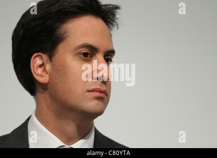 ED MILIBAND, LEADER DU PARTI MP 25 septembre 2011, L'AAC LIVERPOOL ANGLETERRE Banque D'Images