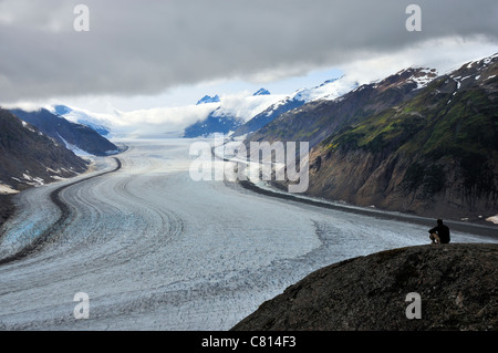 Le Glacier Salmon situé dans le nord de la Colombie-Britannique, près de la ville de Stewart Banque D'Images