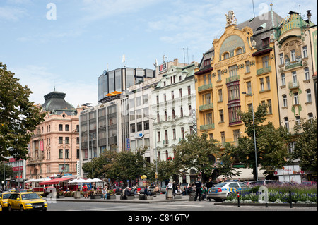 Août 2011 - République Tchèque - Prague Wenceslas Square, Prague Banque D'Images