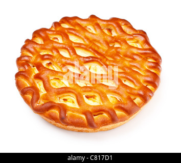 Remplissage de tarte aux pommes isolated on white Banque D'Images