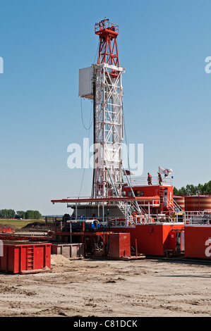 L'exploration de pétrole brut, de l'Alberta, Canada Banque D'Images