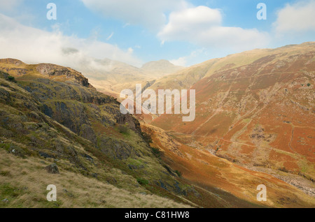 Mickleden Beck Valley dans le Lake District, Cumbria UK Banque D'Images