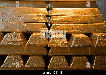 Lingots d’or Banque D'Images