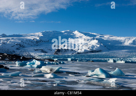 Fjalslon Lagoon dans le sud de l'islande Banque D'Images