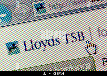 Lloyds TSB Bank logo et un nouveau site web close up Banque D'Images