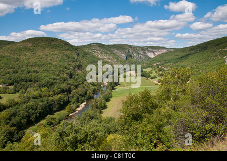 Gorges de l'Aveyron, près de St-Antonin Noble-Val, Tarn-et-Garonne, Midi-Pyrénées, France Banque D'Images