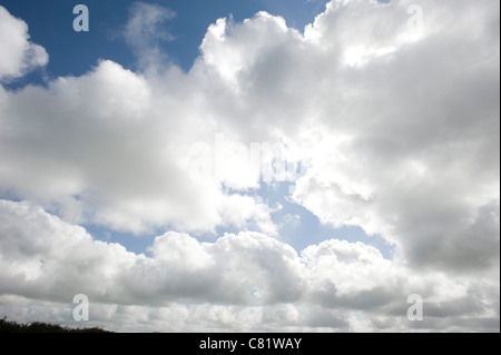 Photo par Roger Bamber : 20 août 2011 : nuages amasser plus de Cornouailles du nord près de Wadebridge, England, UK. Banque D'Images