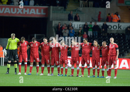 Pays de Galles v Suisse - Euro 2012 match @ le stade Liberty à Swansea. Banque D'Images