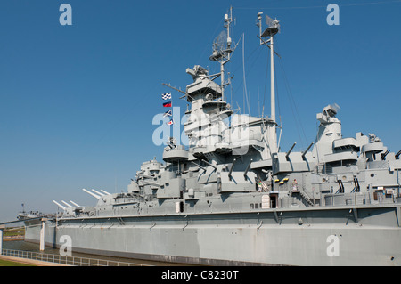 Alabama, Mobile, USS Alabama Battleship Memorial Park, en service 1943-1947 Banque D'Images