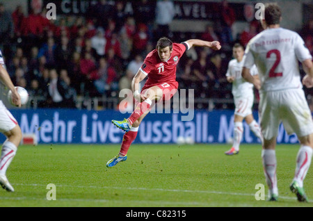 Pays de Galles v Suisse - Euro 2012 match @ le stade Liberty à Swansea. Banque D'Images