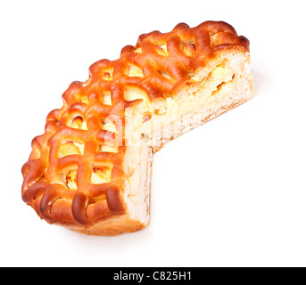 Remplissage de tarte aux pommes isolated on white Banque D'Images