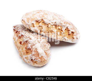 Des gâteaux de miel sucre vitrage isolé sur fond blanc Banque D'Images