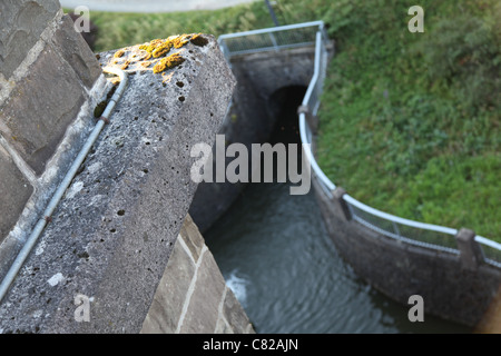 Suis Brucher Talsperre Voir, grand barrage de l'eau avec de la mousse Banque D'Images