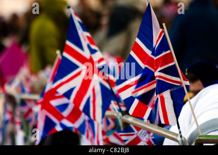 Drapeaux Union Jack - Mariage Royal - UK Banque D'Images