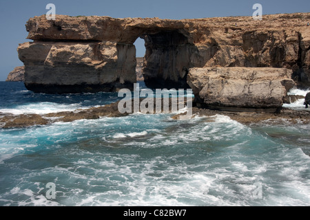 Fenêtre d'azur, Dwejra, Gozo, Malte Banque D'Images