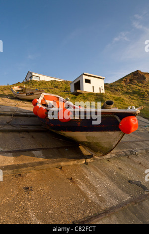 Bateaux de pêche Coble, Flamborough North Landing, East Yorkshire Banque D'Images