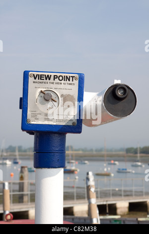 Télescope à vue, Dell Quay West Sussex Banque D'Images