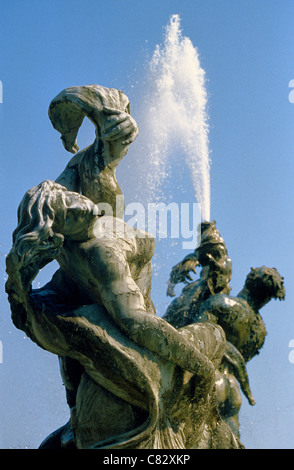 Fontana delle Naiadi Piazza della Repubblica Rome Italie. Banque D'Images