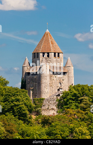 France, Seine et Marne, Provins, classée au Patrimoine Mondial de l'UNESCO, Tour César (la tour César) Banque D'Images