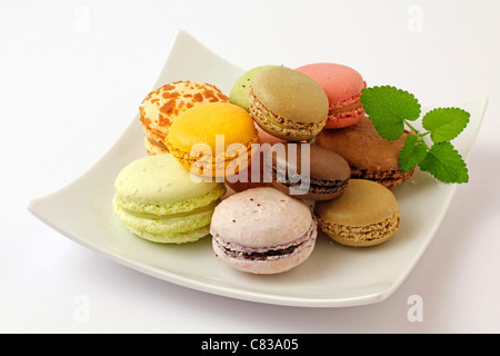 Les macarons. Cuisine française typique. Banque D'Images