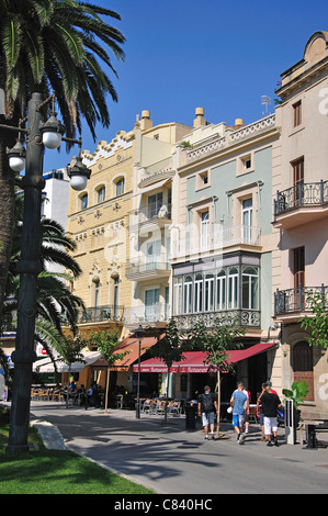 Paseo de la Ribera, Sitges, Province de Barcelone, Catalogne, Espagne Banque D'Images