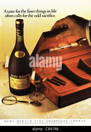 Publicité pleine page de publicité version 1984, REMY MARTIN COGNAC Banque D'Images