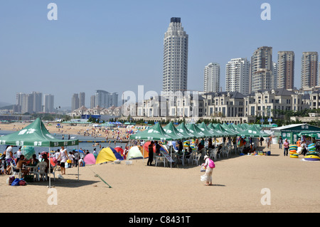 Xinghai Beach, Dalian, Liaoning, en Chine. Banque D'Images