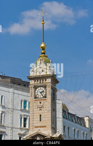 Le Jubilé de l'horloge, le carrefour de routes digue & Queens avec Ouest & Nord Rues, Brighton, East Sussex, England, UK Banque D'Images