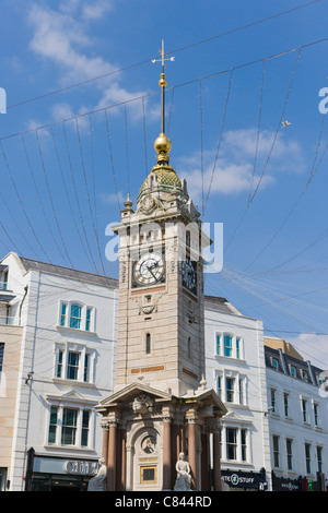 Le Jubilé de l'horloge, le carrefour de routes digue & Queens avec Ouest & Nord Rues, Brighton, East Sussex, England, UK Banque D'Images