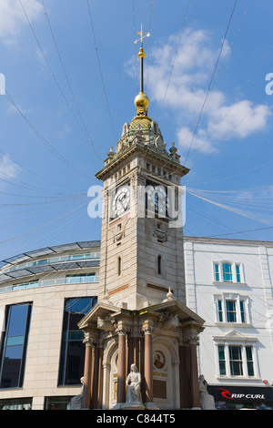 Le Jubilé de l'horloge, le carrefour de routes digue & Queens avec Ouest & Nord Rues, Brighton, East Sussex, England, UK Banque D'Images