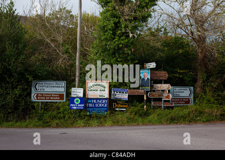 Poster du Sinn Fein candidate présidentielle Martin McGuinness dans la course pour la présidence irlandaise. Banque D'Images