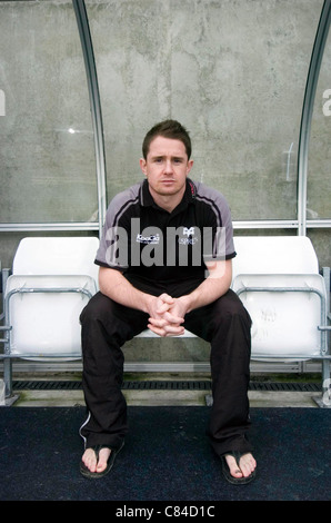 Shane Williams le Pays de Galles et Ospreys rugby player en photo au Liberty Stadium de Swansea. Banque D'Images