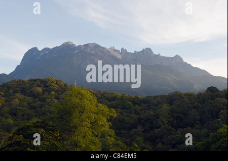 Parc National de Kinabalu, Malaysias plus haute montagne (3867 m), Sabah, Bornéo, Malaisie Banque D'Images