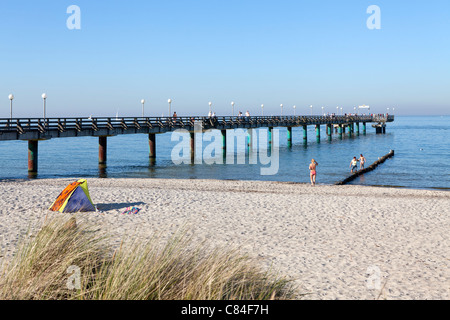 Pier, Heiligendamm, mer Baltique, Schleswig-Holstein, Allemagne Banque D'Images