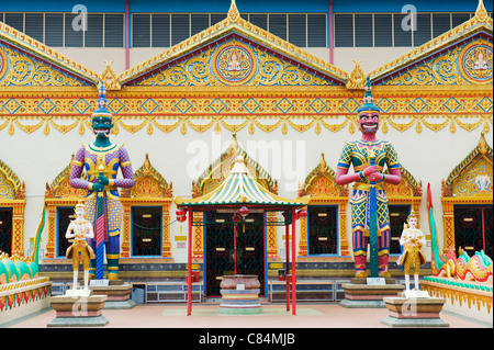 Temple de Wat Chayamangalaram, le Bouddha couché, Georgetown, Penang, Malaisie, Asie du Sud Est Banque D'Images
