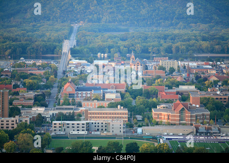 La petite ville de Kalmar est situé le long du fleuve Mississippi, dans le sud-est du Minnesota USA Banque D'Images