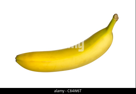 La banane jaune frais isolé sur blanc, with clipping path Banque D'Images