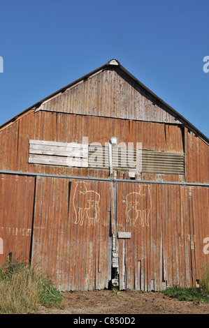 Vieille ferme gamme Puy-De-Dôme Forez Auvergne France Banque D'Images