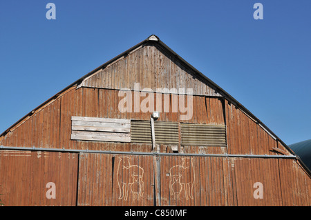 Porte de l'ancienne ferme gamme Puy-De-Dôme Forez Auvergne France Banque D'Images