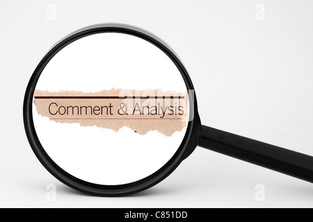 Commentaires & analyses concept Banque D'Images