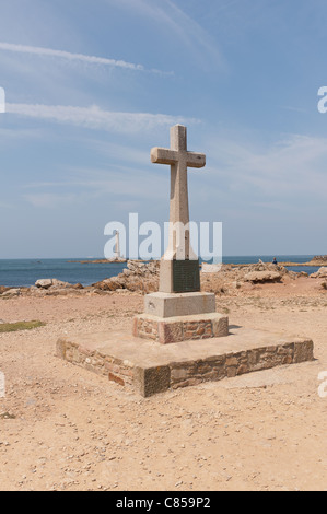 Phare Phare de la Haye à la Cap de la Hague, hameau de la Roche, Goury Banque D'Images