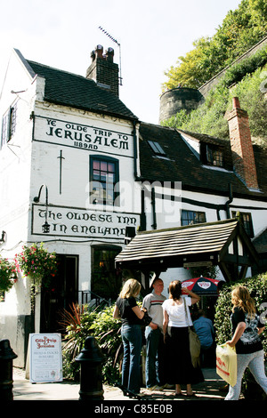 Ye Olde Trip to Jerusalem Inn Nottingham nottinghamshire england uk Banque D'Images