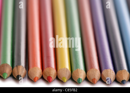 Gamme de crayons de couleur arrière-plan Banque D'Images