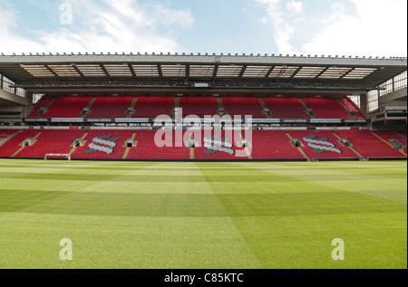 Vue générale du stand du Centenaire à Anfield (2011), le terrain d'origine du club de football de la Premier League Liverpool. Août 2011 Banque D'Images