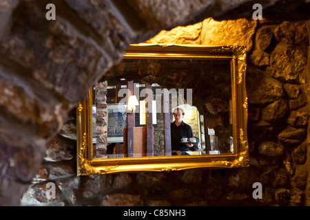 Le trimestre Penny Cafe Cowbridge Vale of Glamorgan South Wales UK Banque D'Images