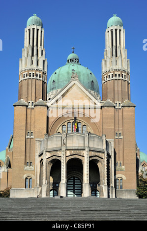 Basilique Nationale du Sacred-Heart de Koekelberg, le plus grand bâtiment de style Art déco dans le monde, Bruxelles, Belgique Banque D'Images